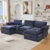 Streamdale Furniture Streamdale U Shaped Modular Sectional Sofa With Storage, Charging, Speakers & More