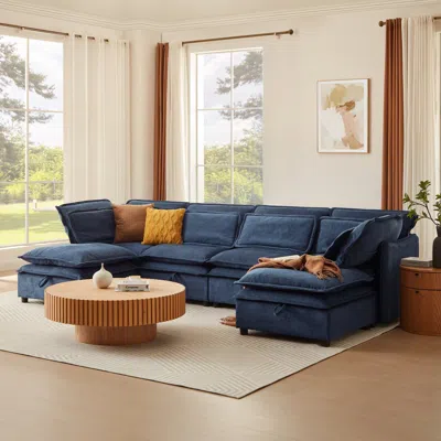 Streamdale Furniture Streamdale U-shaped Modular Sofa Bed With Storage