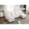 Streamdale Furniture Streamdale U-shaped Sectional Sofa With Chaise Lounge, Beige