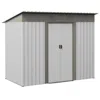 Streamdale Furniture Streamdale Ultimate Outdoor Storage Haven Lockable Metal Shed With Ample Ventilation