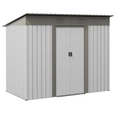 Streamdale Furniture Streamdale Ultimate Outdoor Storage Haven Lockable Metal Shed With Ample Ventilation