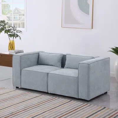 Streamdale Furniture Streamdale Ultra-cozy Chenille Sofa: Customizable Comfort, Sleeper Bed, And Ottoman In Gray