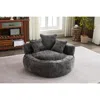 Streamdale Furniture Streamdale Ultra Soft Chenille Bean Bag Chair With Filling