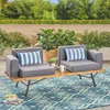 Streamdale Furniture Streamdale Ultra-stylish Acacia Wood Patio Sofa For Comfort And Elegance