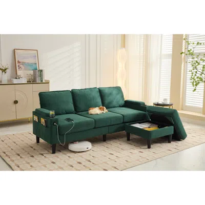 Streamdale Furniture Streamdale Upgraded Multifunctional Sofa With Footrest Storage And Usb Charging