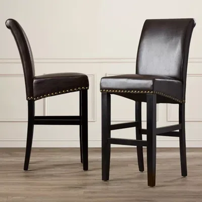Streamdale Furniture Streamdale Upholstered 30" Counter Stool With Solid Wood Frame (set Of 2)