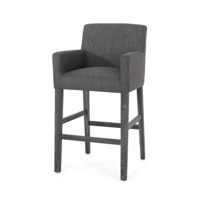 Streamdale Furniture Streamdale Upholstered 30.5 Inch Counter Stools - Charcoal/gray