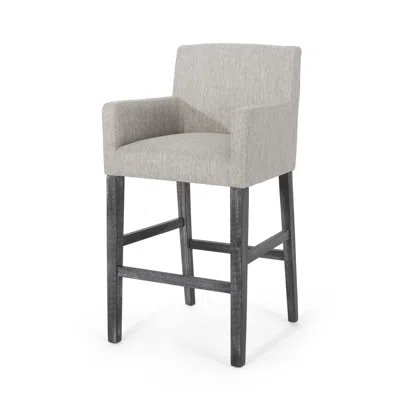 Streamdale Furniture Streamdale Upholstered 30.5 Inch Counter Stools - Light Gray/gray