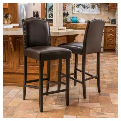 Streamdale Furniture Streamdale Upholstered Bar Stools Set Of 2 - Counter Height