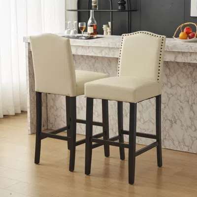 Streamdale Furniture Streamdale Upholstered Bar Stools Set Of 2 - Counter Height