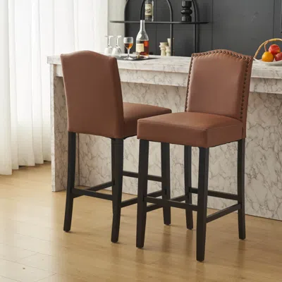 Streamdale Furniture Streamdale Upholstered Bar Stools Set Of 2 - Counter Height