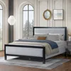 Streamdale Furniture Streamdale Upholstered Bed With Fluffy Soft Headboard, Frame