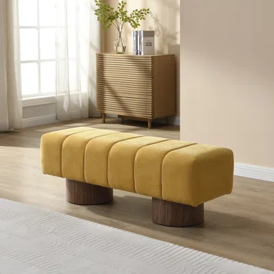 Streamdale Furniture Streamdale Upholstered Chenille Bench - Dining, Entryway, Bedroom