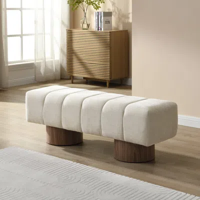 Streamdale Furniture Streamdale Upholstered Chenille Bench - Dining, Entryway, Bedroom