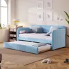 Streamdale Furniture Streamdale Upholstered Daybed Sofa Bed Twin Size With Trundle Bed And Wood