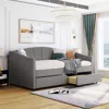 Streamdale Furniture Streamdale Upholstered Daybed Twin Size With Two Drawers And Wood Slat