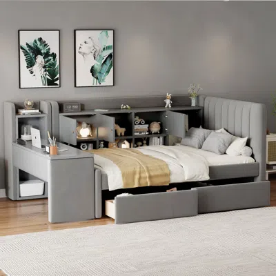 Streamdale Furniture Streamdale Upholstered Daybed With Drawers & Storage