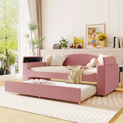 Streamdale Furniture Streamdale Upholstered Daybed With Storage And Audio System