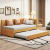 Streamdale Furniture Streamdale Upholstered Daybed With Trundle Twin Size Sofa Bed Frame No Box
