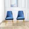 Streamdale Furniture Streamdale Upholstered Dining Chairs Set Of 2 With Stainless Steel Legs