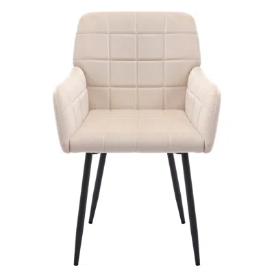 Streamdale Furniture Streamdale Upholstered Dining Chairs With Armrests (set Of 1), Velvet