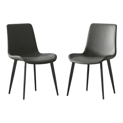 Streamdale Furniture Streamdale Upholstered Faux Leather Dining Chairs (set Of 2)