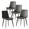 Streamdale Furniture Streamdale Upholstered Faux Leather Dining Chairs (set Of 4)