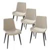 Streamdale Furniture Streamdale Upholstered Faux Leather Dining Chairs (set Of 4)