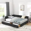 Streamdale Furniture Streamdale Upholstered Full Bed Frame With Backrest And Armrests