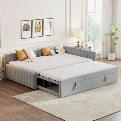 Streamdale Furniture Streamdale Upholstered L-shaped Daybed With Twin Trundle