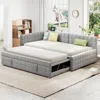 Streamdale Furniture Streamdale Upholstered L-shaped Daybed With Twin Trundle & Usb