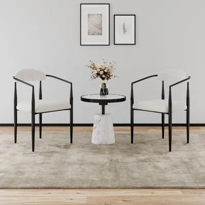Streamdale Furniture Streamdale Upholstered Modern Dining Chairs With Toothpick Gold Frame (set Of 2)