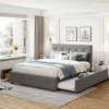 Streamdale Furniture Streamdale Upholstered Platform Bed With 2 Drawers And 1 Twin Xl Trundle