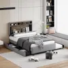 Streamdale Furniture Streamdale Upholstered Platform Bed With Storage & Usb Ports