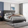 Streamdale Furniture Streamdale Upholstered Platform Bed With Tufted Headboard