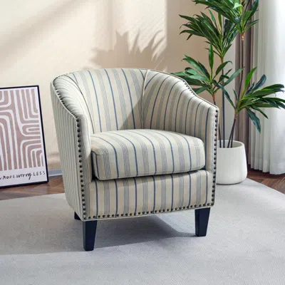 Streamdale Furniture Streamdale Upholstered Stripe Barrel Chair