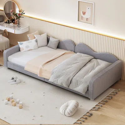 Streamdale Furniture Streamdale Upholstered Twin Daybed With Cloud-shaped Backrest