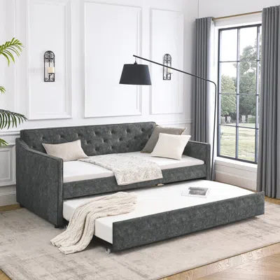 Streamdale Furniture Streamdale Upholstered Twin Daybed With Trundle