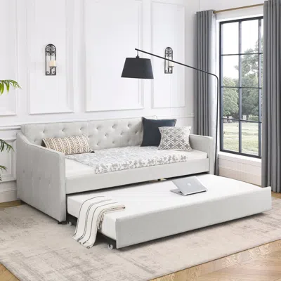 Streamdale Furniture Streamdale Upholstered Twin Daybed With Trundle