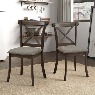 Streamdale Furniture Streamdale Upholstered X-back Dining Chairs (set Of 2)