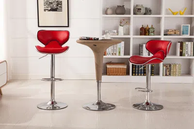 Streamdale Furniture Streamdale Upholstery Airlift Adjustable Swivel Barstool With Chrome Base