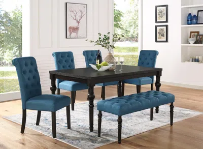Streamdale Furniture Streamdale Urban Style Dark Wash Wood Dining Set Table