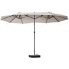 Streamdale Furniture Streamdale 14.8 Ft Double Sided Outdoor Umbrella Rectangular Large With Crank
