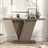 Streamdale Furniture Streamdale V-base Console Table - Wood, Easy Assembly