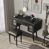 Streamdale Furniture Streamdale Vanity Makeup Table Set, Charging Port