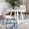 Streamdale Furniture Streamdale Varna 3-piece Round Dining Set, Trestle Dining Table With 2 Stylish Chairs