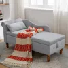 Streamdale Furniture Streamdale Velvet Chaise Lounge With Storage & Pillow