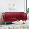 Streamdale Furniture Streamdale Velvet Modern Glam Sofa With Channel Stitching