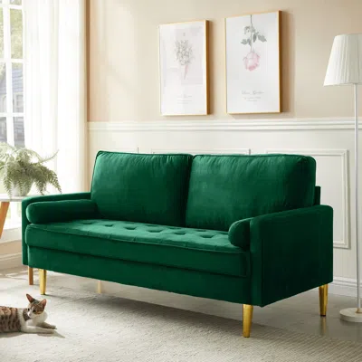 Streamdale Furniture Streamdale Velvet Sofa 65 Inch