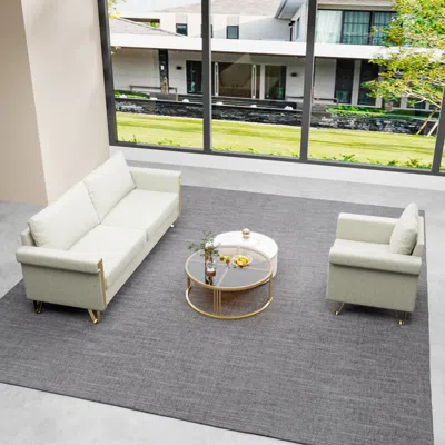Streamdale Furniture Streamdale Velvet Sofa And Armchair Set